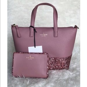 Kate Spade Pink Ina Greta Court Satchel and wallet